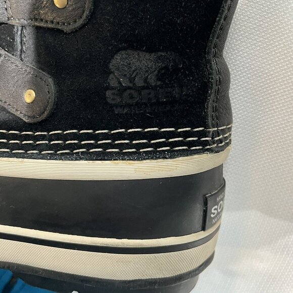 Sorel Joan of Artic Waterproof Boots Womens Sz 6 Black Quarry Suede Winter Snow - Picture 10 of 15